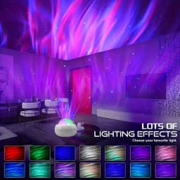 New LED Night Light 7 Modes Starry Sky Projector Light with Remote Control USB Plug-in White Auto Rotate for Bedroom Party Decor