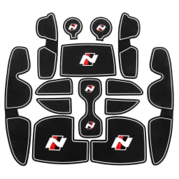 Smabee for Hyundai I30/I30 N 2017 - 2022 Anti-Slip Gate Slot Cup Mat Non-Slip Door Groove Pad Interior Accessories