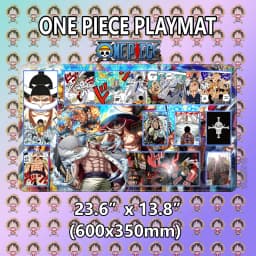Boardgame- One Piece OPCG Luffy Playmat with Stitched Edges Custom One Piece Mouse Pad Desk Accessories for Gamers Desk Mat