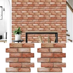 10/20/30PCS Self-Adhesive 3D Brick Wall Panels -0x30cm Waterproof Vintage Style for Bathroom Fireplace Decor Installation
