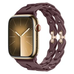 Chain Link Silicone Strap for Apple Watch Band Ultra 3 2 49mm 44mm 40mm 45mm 41mm 42mm Bracelet for Series 11 10 9 8 7 6 5 4 SE3