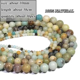 Wholesale Natural Amazonite Various Shape Stone Beads Round Faceted Rondelle Square Irregular for Jewelry Making Diy Bracelet