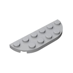 MOC PARTS GDS-899 Plate, Round Corner 2 x 6 Double compatible with lego 18980 toys Assembles Building Blocks Technical