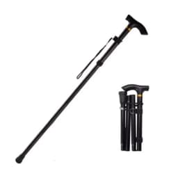 Multifunction Walking Stick Trekking Poles Telescopic Fold Crutches Hiking Stick Crutch Elderly Metal Stick Walking Cane Outdoor