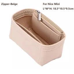 Felt Handbag Insert Bag Bag Support Storage Purse Liner Portable Organization Internal Bag for LV Nice Nano/Mini/BB/Vanity