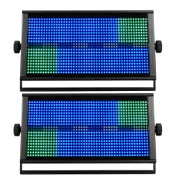 2Pcs 200W 48+8 Strobe Light RGBW 960LED Holiday Ambient Lights DMX512 DJ Disco Lights For Light Show Bar Club Stage Decoration