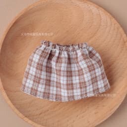 Doll Clothes Sleeveless Top Plaid JK Skirt Set Mini Dress Up Outfit Accessories For 10cm Joint Doll Fashion Doll Costume Gift