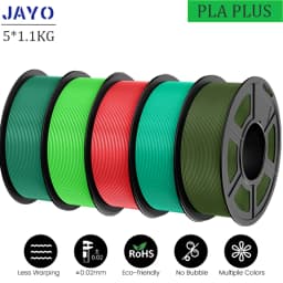 JAYO PLA Plus 3D Printer Filament 5 Rolls Filament PLA PLUS 23 Colors 1.75mm FDM 3D Printer Materials Support Free Combination