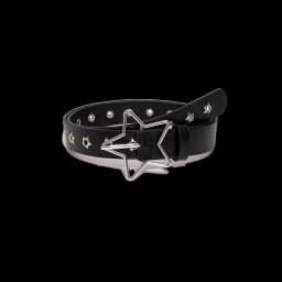Punk Pentagram Rivet Belts For Men Women Star Eyelet Grommet Waist Strap Adjustable Waist Belt Double Pin Buckle Y2k Style Belts