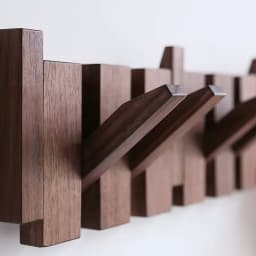 Wall Mounted Black Walnut Coat Rack Creative Hanging Hat Key Bags Holder Doorway Entrance Cloak Rack Home Decor Furniture