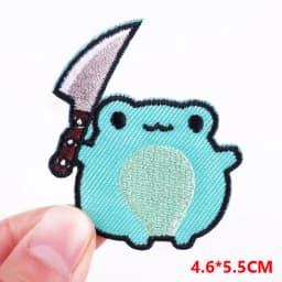 Hot New Animal Cat Embroidered Patches Iron On Patches For Clothing Thermoadhesive Patches Cartoon/Frog Dinosaur Duck Patch DIY