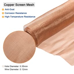 1Pcs Copper Mesh 20x12inch/40x12inch 40-200 Mesh Filtration Cloth Shielding Fabric Filter Copper Screen Mesh Screen Net for Home