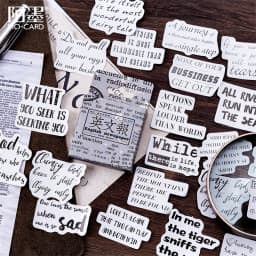 46Pcs Flower Envelope & Letter Stickers per Box for Junk Journal Diary Planner Scrapbooking Decorative DIY Craft
