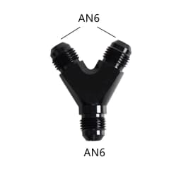High Quality AN4 AN6 AN8 AN10 Y Adapter Block Male Thread Fuel Hose Fitting Adapters Tee Oil Pipe Joint Universal Aluminium
