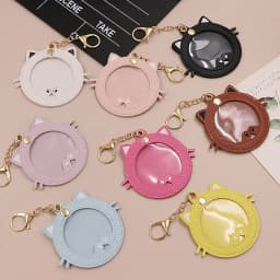 New Cat Shape Ita Bag Pins Badge Protector Case Keychian For 58mm Anime Badges Decoration Bag Accessories Pin Case Birthday Gift