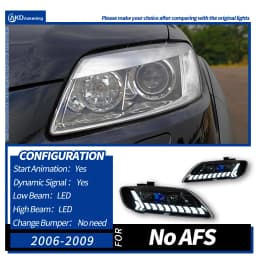 AKD Head Lamp for AUDI Q7 LED Headlight 2006-2015 Headlights Q7 DRL Turn Signal High Beam Angel Eye Projector Lens