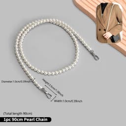 CRAZYSMITH Bag Chain Metal Strap for MLB Bucket Bag Handbag Replacement Long Beaded Chain Shoulder Crossbody Bag Accessory