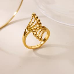 Ocean Starfish Shell Open Rings For Women Gold Color Stainless Steel Ring Summer Beach Aesthetic Waterproof Jewelry Gift
