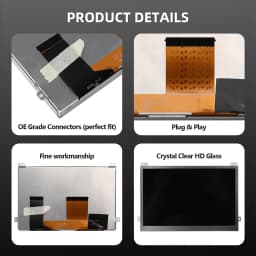 TDO-WVGA0633F00045 Replacement LCD Screen for VW MIB STD2 Discovery 6.5 inch 6.33 inch For VW MIB200 682 684 680 Central Control