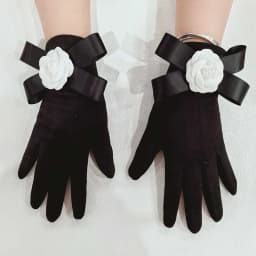 Korean Love Knitted Bow Cold Proof Full Finger Touch Screen Gloves For Women's Winter Plus Velvet Thicken Windproof Driving Warm