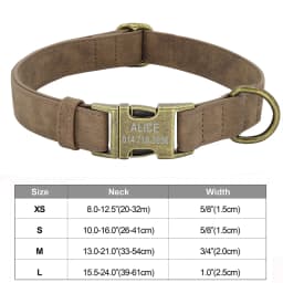 Dog Collars Personalized Dog Buckle Collars Free Engraving Name ID Tags For Small Medium Large Dogs Pug Pitbull Bulldog Beagle