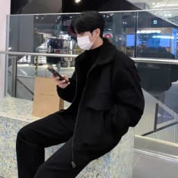 Retro American Workwear Jacket Collared Thickened Fleece Men's Winter Warm Cotton Coat High Street Style Casual Outerwear