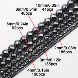 A+ Natural Stone Non-Magnetic Hematite Round Loose Spacer Beads For Jewelry Making DIY Beaded Bracelet Neckalce 2 3 4 6 8 10mm