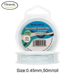 1 Roll Stainless Steel Tiger Tail Beading Wire 7/19/49 Strand Bead Stringing Wire for DIY Earring Jewelry Crafts Making