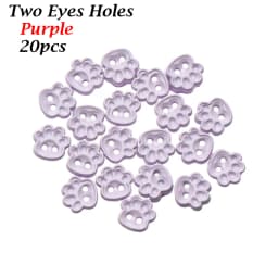 20pcs Mini Buttons DIY Doll Clothes Metal Buckle Bear Foot Style Buckles for 1/6 Doll Clothing Sewing Accessories Holes Buttons