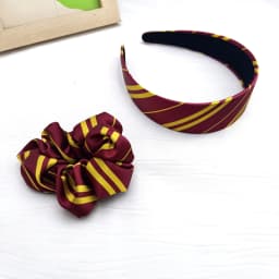 1/4PCS Magic College Wizard Slytherin Costume Cosplay Style Vintage Hair Hoop Striped Girls Silk Headband Accessories