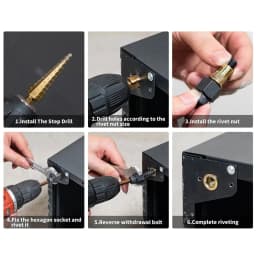 1pcs Hand Rivet Nut Manual Riveter Tools Mandrel Heads For Nuts M3-M10 Installation For Furniture Assembly