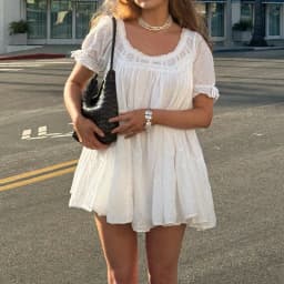 Y2k Kawaii Bow Tie Ruffle A Line Short Dress Women Vintage Puff Sleeve Babydoll Dress Beach Day Flowy Mini Dress Summer Sundress