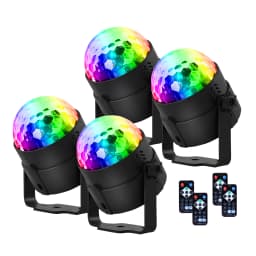 Datewink 2/4Pcs LED Magic Ball Light RGB Disco Ball Stage Lighting Effect Remote Control For DJ Disco Wedding Club Party Karaoke