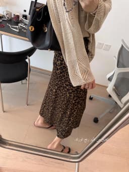 Tiger Print High Waist A-Line  Skirt Women's Casual High Elasticity Long Skirt Slimming Effect Comfortable Autumn New Style