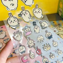 Chiikawa Cartoon Glue, 3D Three-Dimensional Stickers, Cute Hachiware and Usagi Stickers, Cartoon Decorations, DIY Handmade