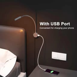Bed Reading Lights for Headboard, Bedside Wall Mounted Reading Lamp, Touch to Adjust Brightness