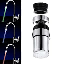 Rotatable Faucet Night Light Lamp Sensor Hydropower Led Lights Shower Head Night Lights For Bathroom Temperature Detectable