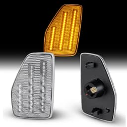2Pcs Canbus LED Bumper Fender Side Marker Light Turn Signal Lamps For Hummer H3 2006-2010 H3T 2009-2010 39smd Amber OEM#15873638