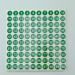 Colors 1-100 Number Sticker 10mm Paper Round Self Adhesive Number Sticker Label White Marking Digital Label Sticker
