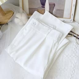 JOEVILU Women's High Waist Straight Ankle Pants Summer Minimalist Office Pants Fluid Silky Tapered Trouser Multi Options Clothes