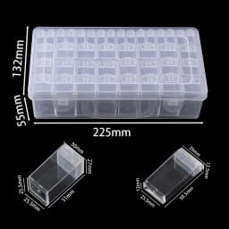 1pc 32/40/42/48/56/64 Slots Plastic Storage Box for DIY Diamond Painting Beads Charms Jewelry Accessories Storage Organizer Box