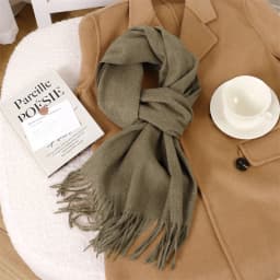 70Color Solid Winter Women Scarf Warm Thicken Cashmere Shawl Outdoor Tassels Pashmina Lady Wrap Windproof Scarves Fashion Luxury