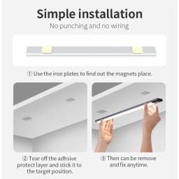 10/20/30/40/50CM Under Cabinet Led Light Sensor Movement Rechargeable Wireless Led Lamp Night Light Cupboard Bedroom Wardrobe