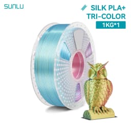 SUNLU Silk PLA Plus 3D Printer Filament 1KG/Spool 1.75mm ±0.02MM Pla+ Rabinbow Dual/Triple Colors 3D Prting Filaments Rapid Ship