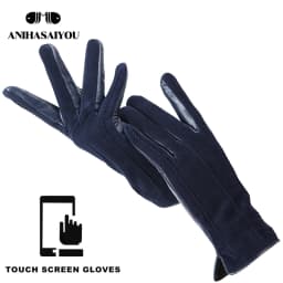 Good Quality Touch Gloves Color Winter Women's Leather Gloves Genuine Suede 50% Genuine Leather 50% Women's Gloves -2007