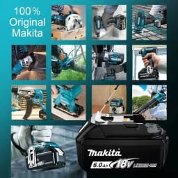 100% Original Makita Battery, 6.0Ah Rechargeable Battery 18V, Replacing Makita BL1830B L1840B L1850B L1860B, Power Tool Battery