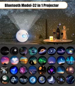 32 in 1 Star Galaxy Planetarium Projector Starry Sky Night Light with Bluetooth Music Star Projector Lamp for Kids Bedroom Decor