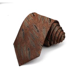 New Men's High Quality 8cm Flower Fish Pattern Jacquard Tie Paisley Polyester Necktie Office Business Party Accessories Gift