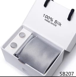 Classic Style 65 Colors Sales Silk Tie Handkerchief Cufflink Set Men Necktie Box Solid Color Sky Blue Fit Wedding Office Cravat