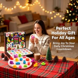 2026 NeeDoh Advent Calendar Gift for Teens 24 Day 3D PVC Dolls Countdown Christmas 2026 New Year Surprise Gifts
